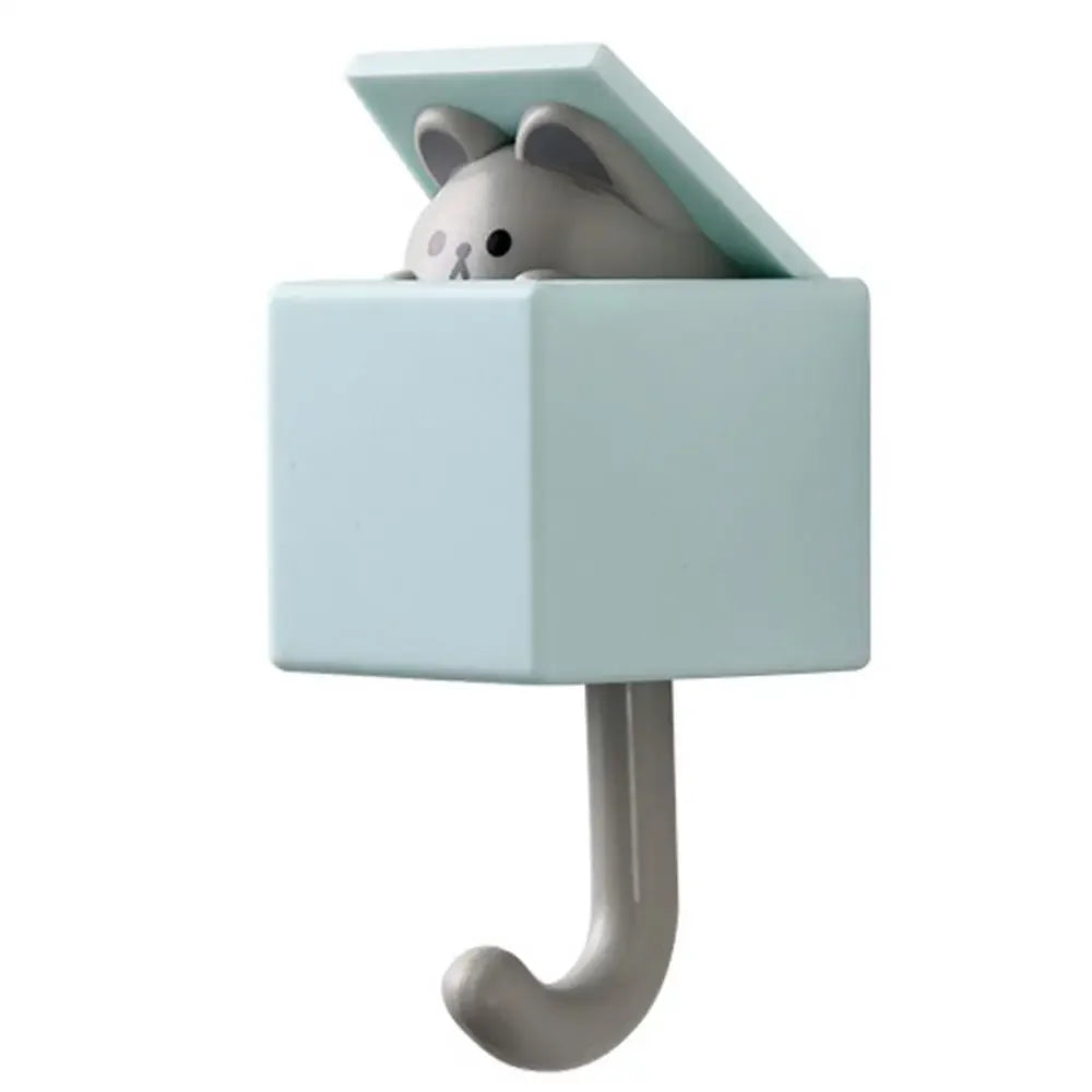 1PCS Creative Blink Cat Hook Cute Seamless Dormitory Bedroom Door Hangers Hooks Key Umbrella Towel Cap Coat Rack Wall Decoration