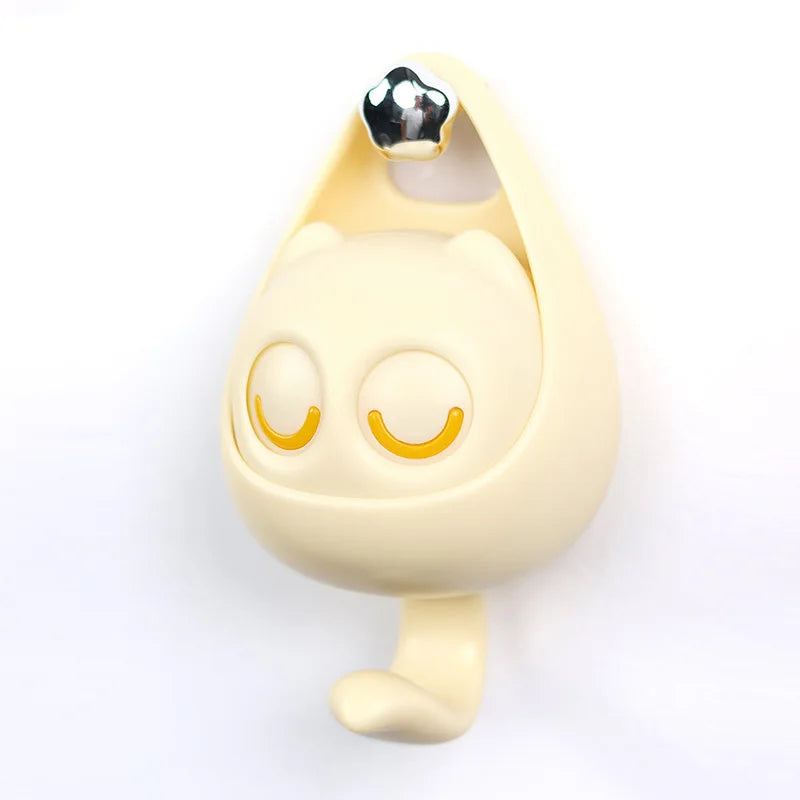 1PCS Creative Blink Cat Hook Cute Seamless Dormitory Bedroom Door Hangers Hooks Key Umbrella Towel Cap Coat Rack Wall Decoration