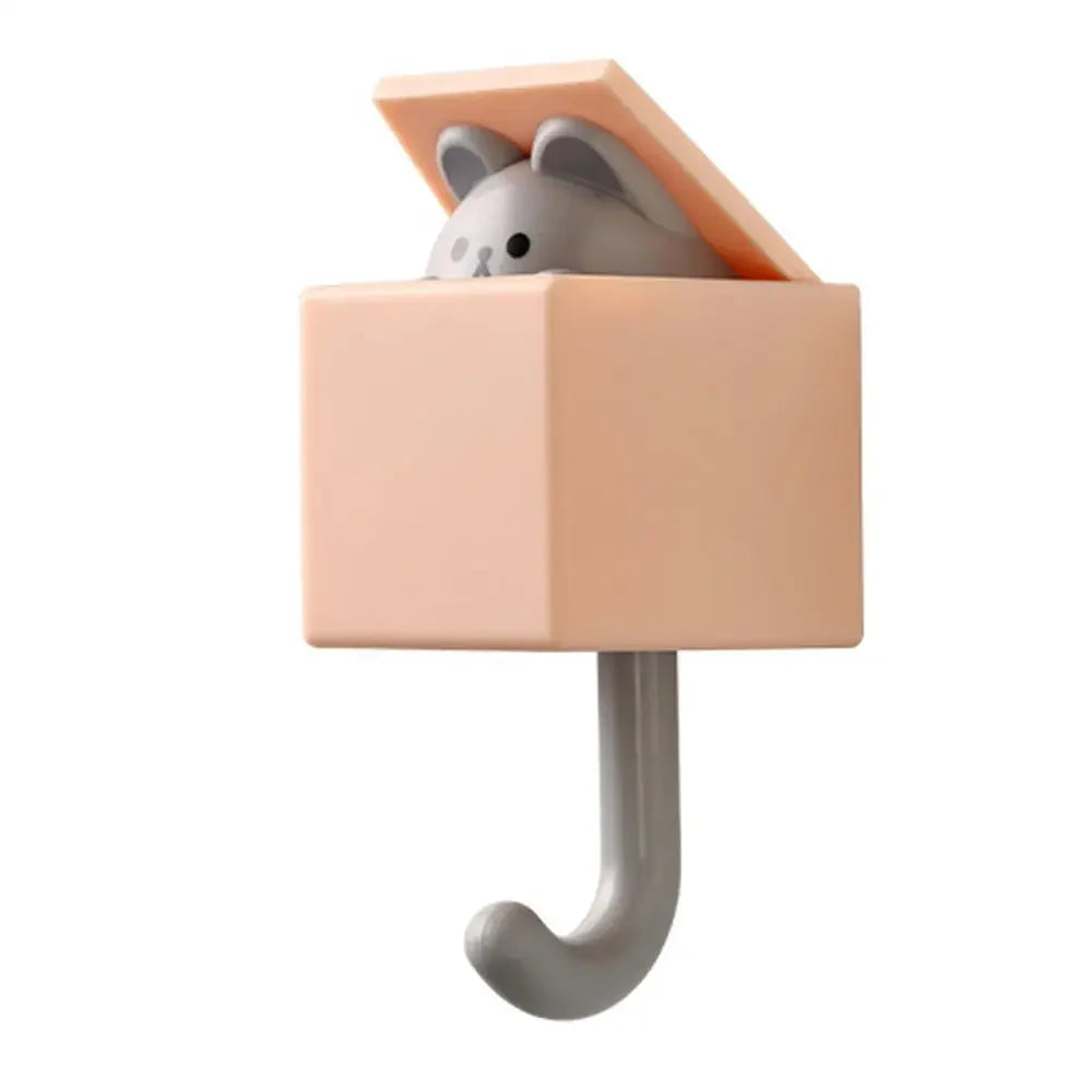 1PCS Creative Blink Cat Hook Cute Seamless Dormitory Bedroom Door Hangers Hooks Key Umbrella Towel Cap Coat Rack Wall Decoration